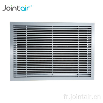 Grille de barre de sol en aluminium HVAC avec écran de filtre